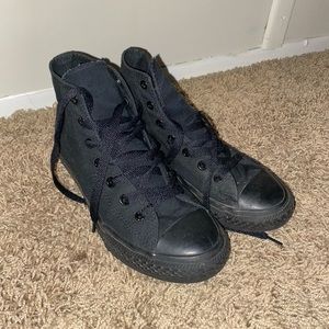 Converse all stars high top in all black